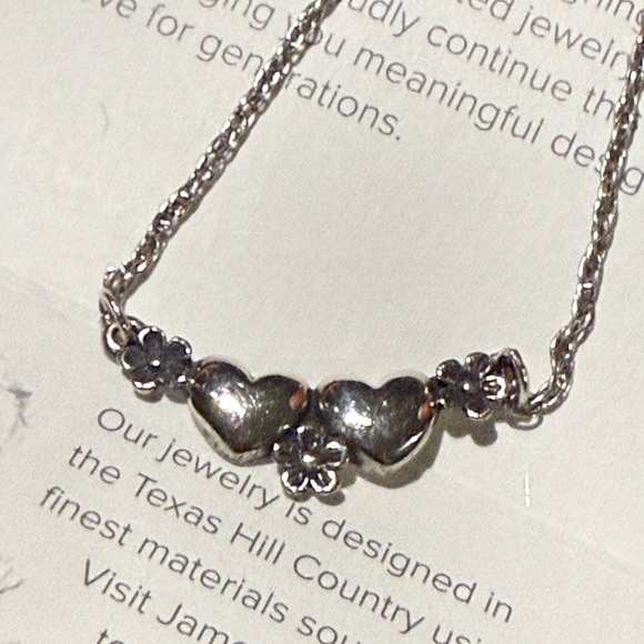 James Avery Jewelry - James Avery Retired Hearts and Flowers Sterling Silver Necklace EUC